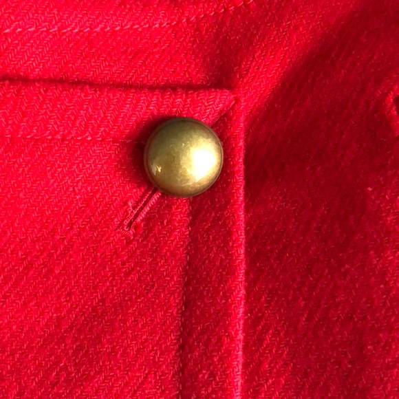 ❤️ HP ❤️ Talbots Pop Wool Twill Faux Wrap Skirt - Picture 4 of 6